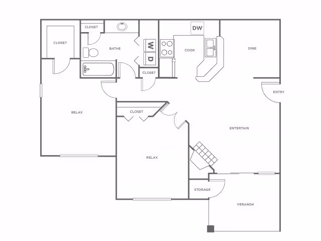 Unit 1832 1832 floor plan